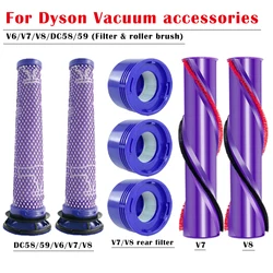 Dyson v7ハンドヘルド掃除機用アクセサリー,高品質の洗えるHEPAフィルターv8ローラー,スペアパーツ