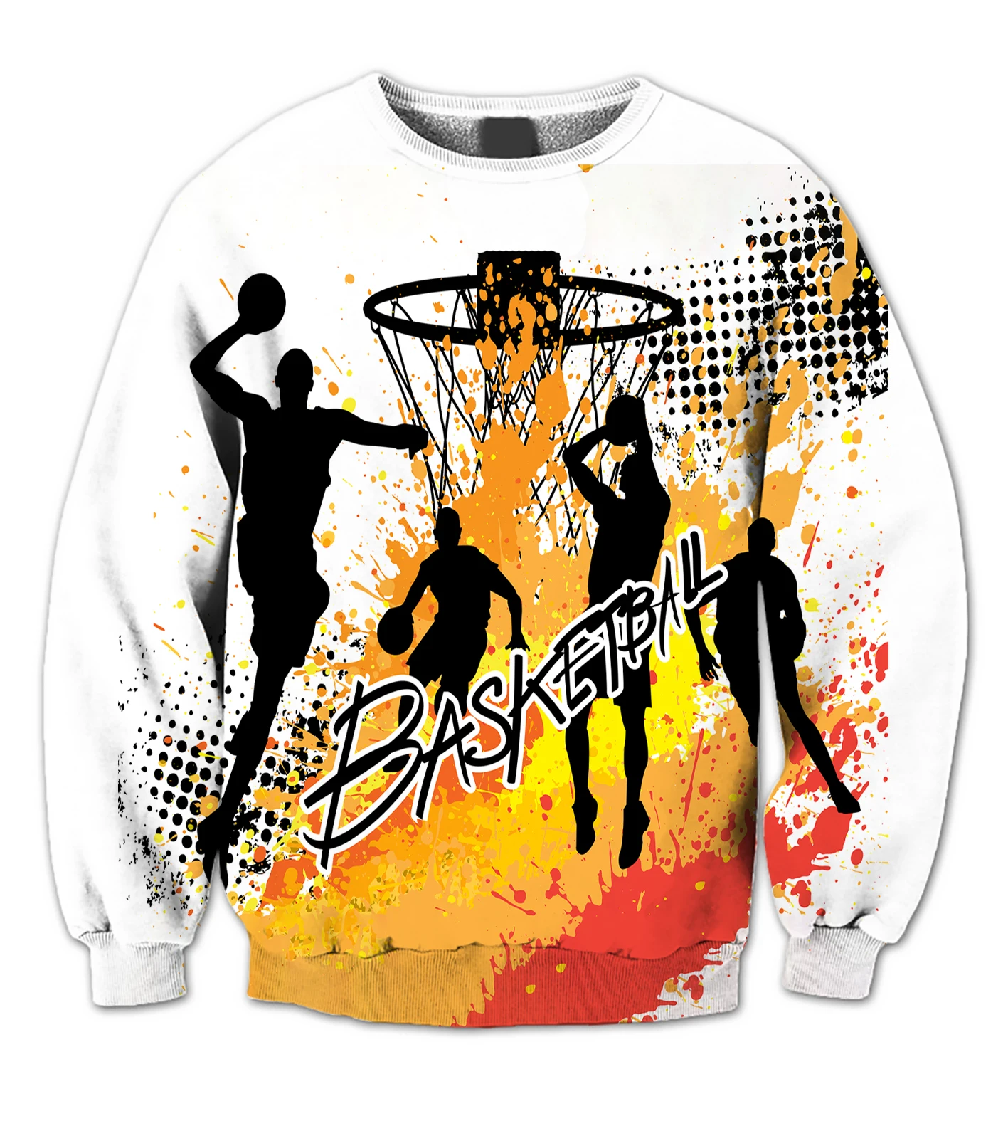 REAL American US SIZE Basketball is Life Sublimation Print  Crew Neck Sweatshirt Jacket