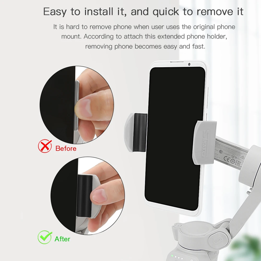 New For DJI OM 4 Handheld Gimbal Mobile Phone Quick Release Bracket Magnetic Mobile Phone Buckle Extension Extend Bracket