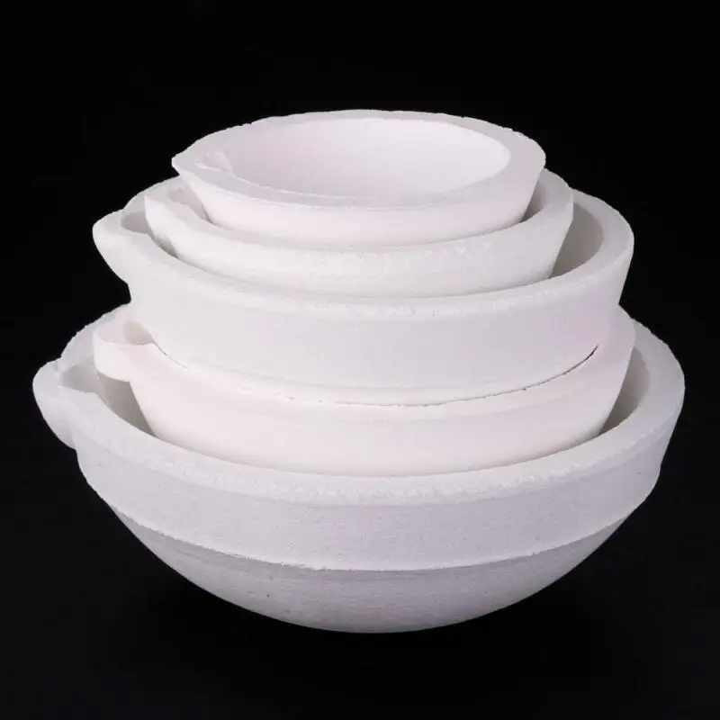 100g-10000g High Temperature Quartz Silica Melting Crucible Dish Bowl Pot Casting Golden Silver Metal Jewelry casting container