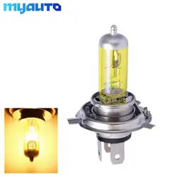 12V H4 55W 100W Yellow Fog Lights Halogen Bulb High Power Headlight Lamp Car Light Source parking Head auto 60/55W 3000K