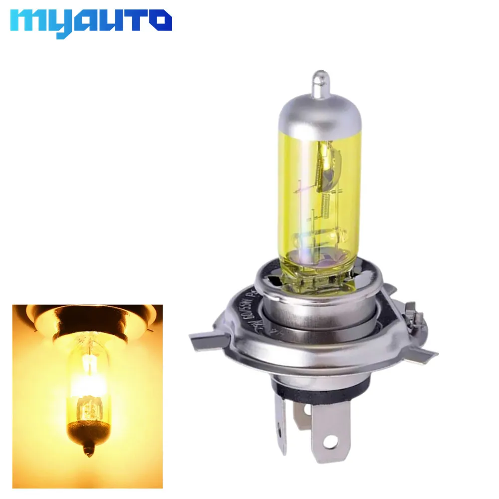 12V H4 55W 100W Yellow Fog Lights Halogen Bulb High Power Headlight Lamp Car Light Source Parking Head Auto 60/55W 3000K