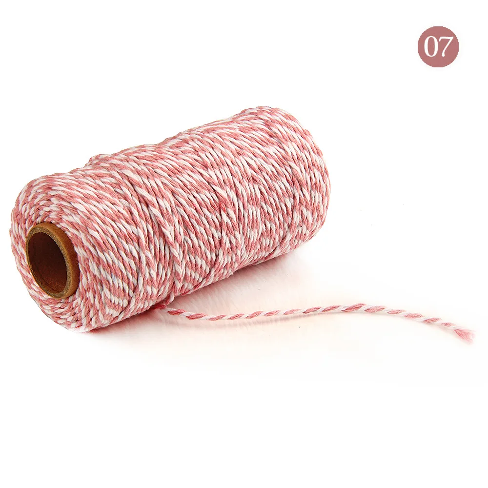 100m 100% Cotton Macrame Cord Colorful Cord Rope Twisted Macrame String DIY Home Textile Wedding Decorative Tapestry Art