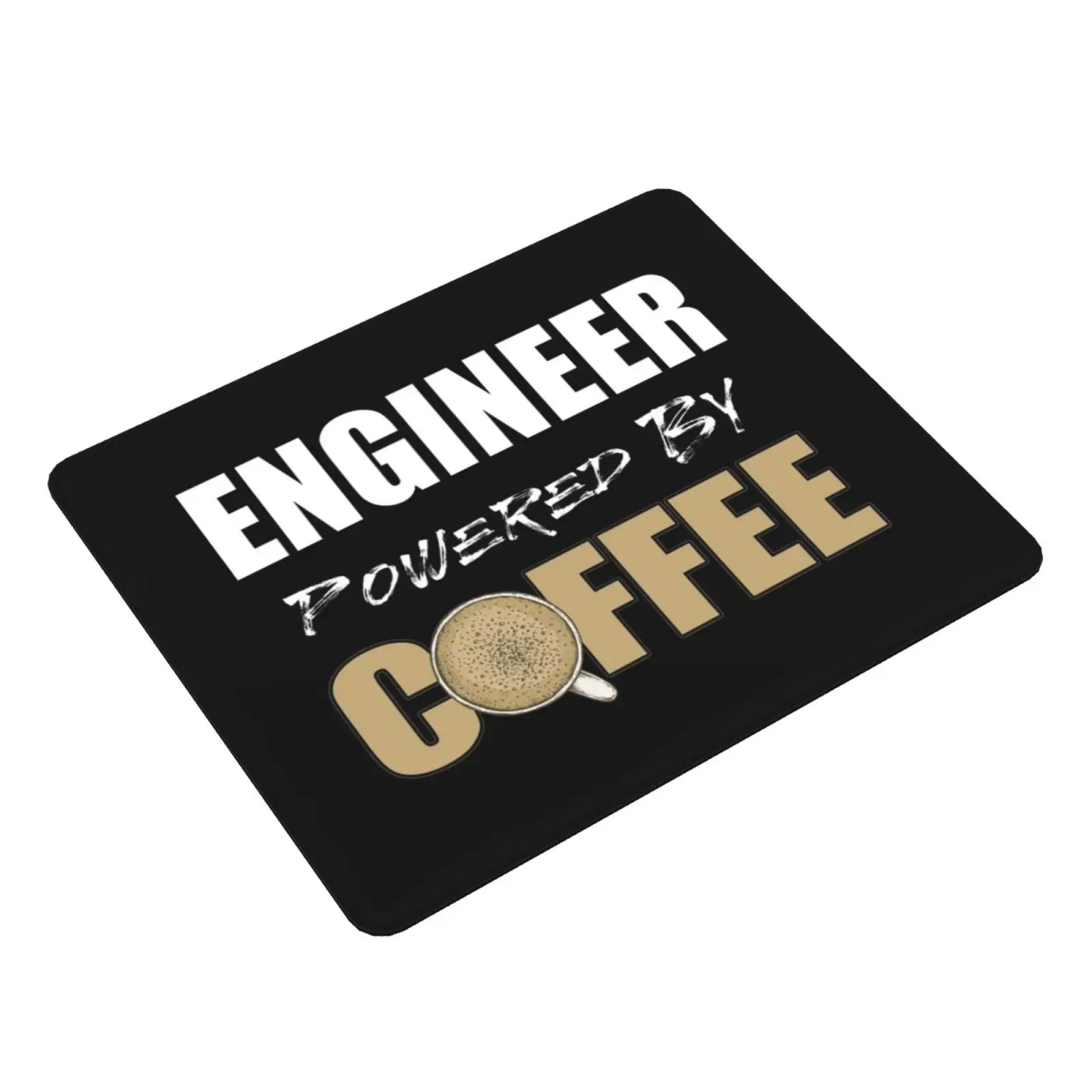 Engineer Powered By Coffee Mouse Pad DIY Print Gifts For Electrical Engineers Funny Gifts For Engineers