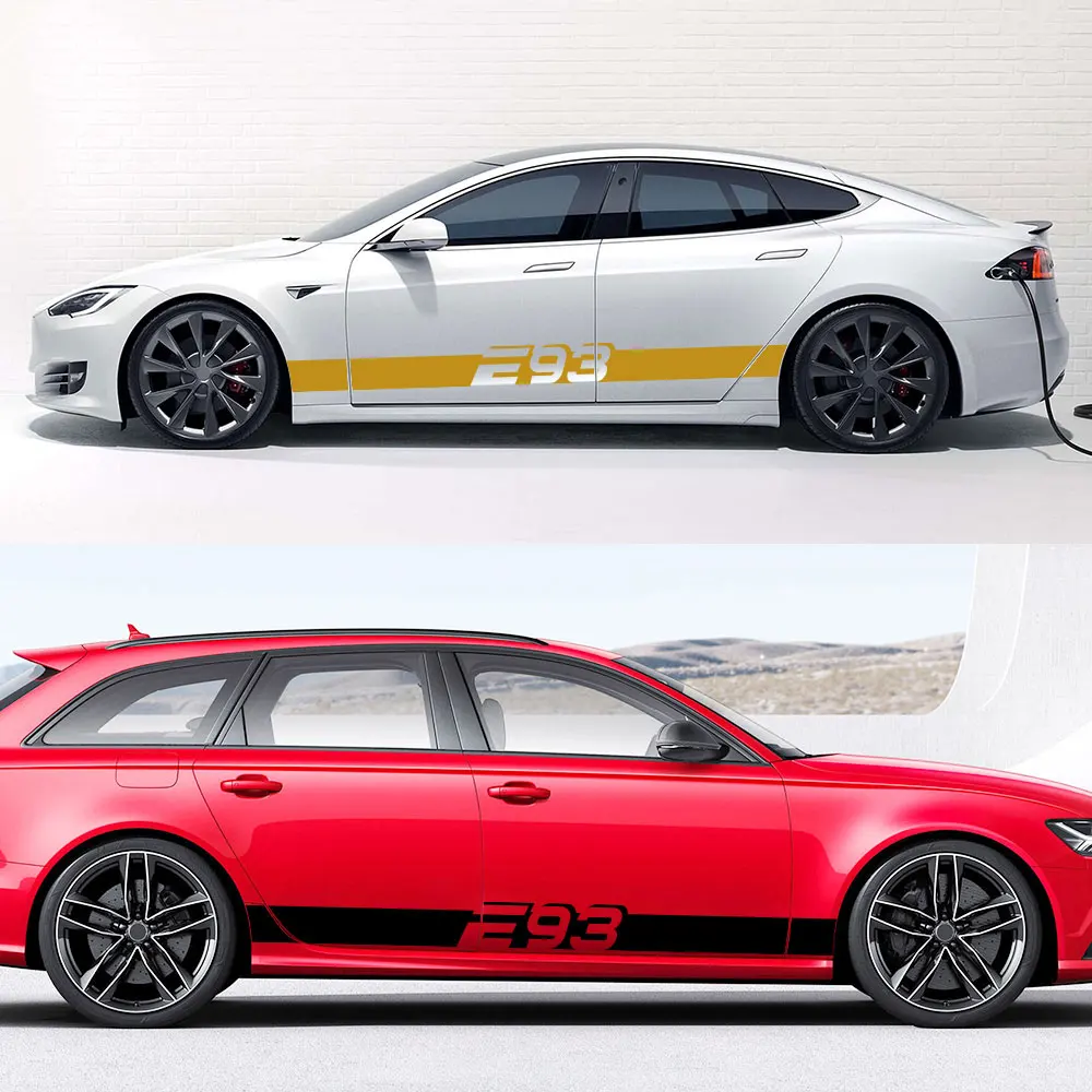 2 قطعة باب السيارة الجانب ملصق السيارات تقليم الشارات اكسسوارات لسيارات BMW E46 E60 E90 E39 E87 E28 E30 E34 E36 E53 E61 62 E70 E91 E92 E93