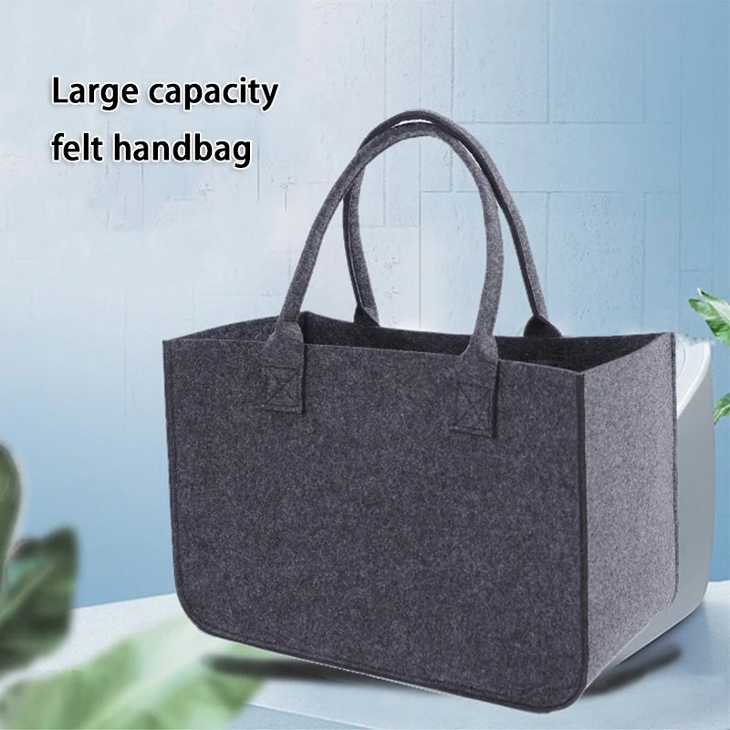 

Large Capacity Women's Handbags Felt Tote Bag Shopping and Storage Men's Bags