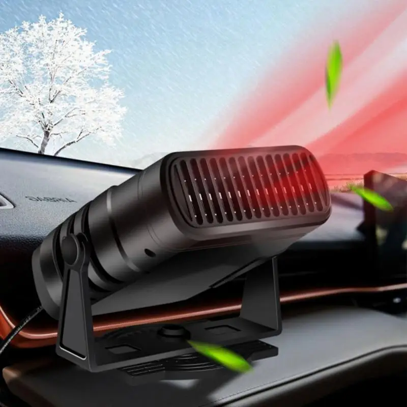 12V/24V 120W Car Heater Mutifunction Portable Fast Heating 360 Rotation Windshield Defogging Demister Defroster Heater