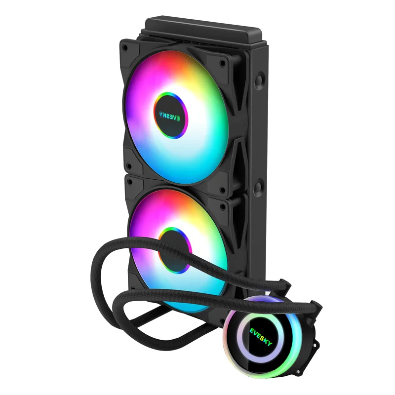 Intel/AMD CPU RGB Water Cooler Processor Radiator Water Cooler 6 Heatpipes Tower CPU Cooler Building Computer One-Stop Solution