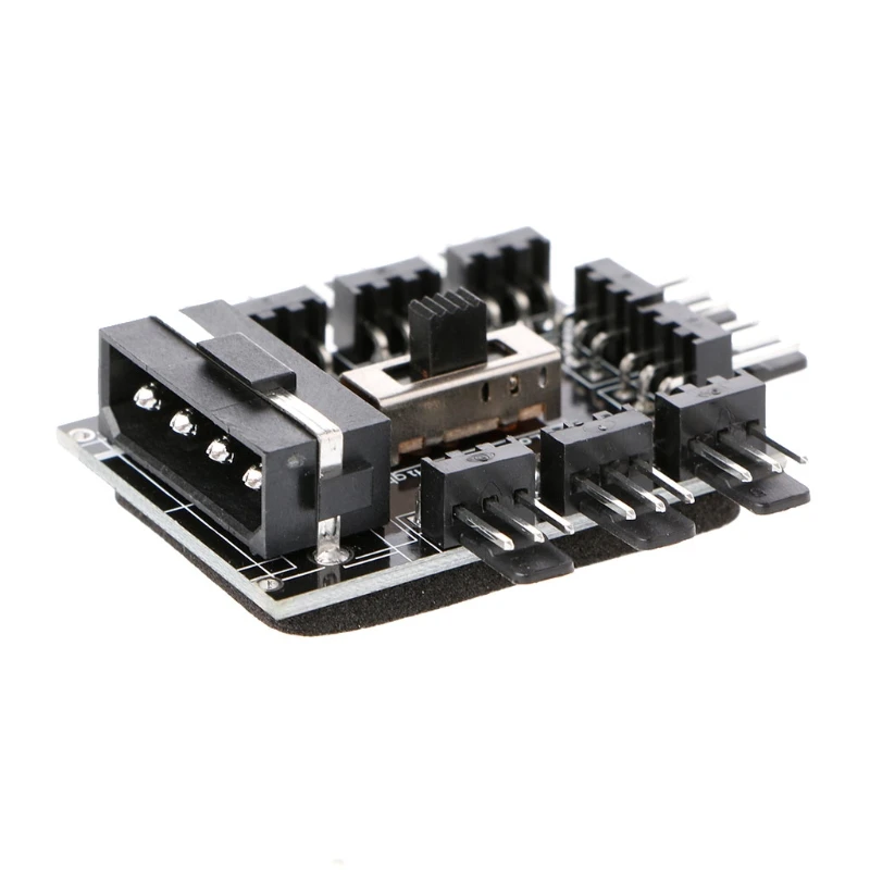 PC IDE Molex 1 A 8 Vie Splitter Ventola Di Raffreddamento Hub 3-Spille 12V Presa di Alimentazione Adattatore PCB WXTB