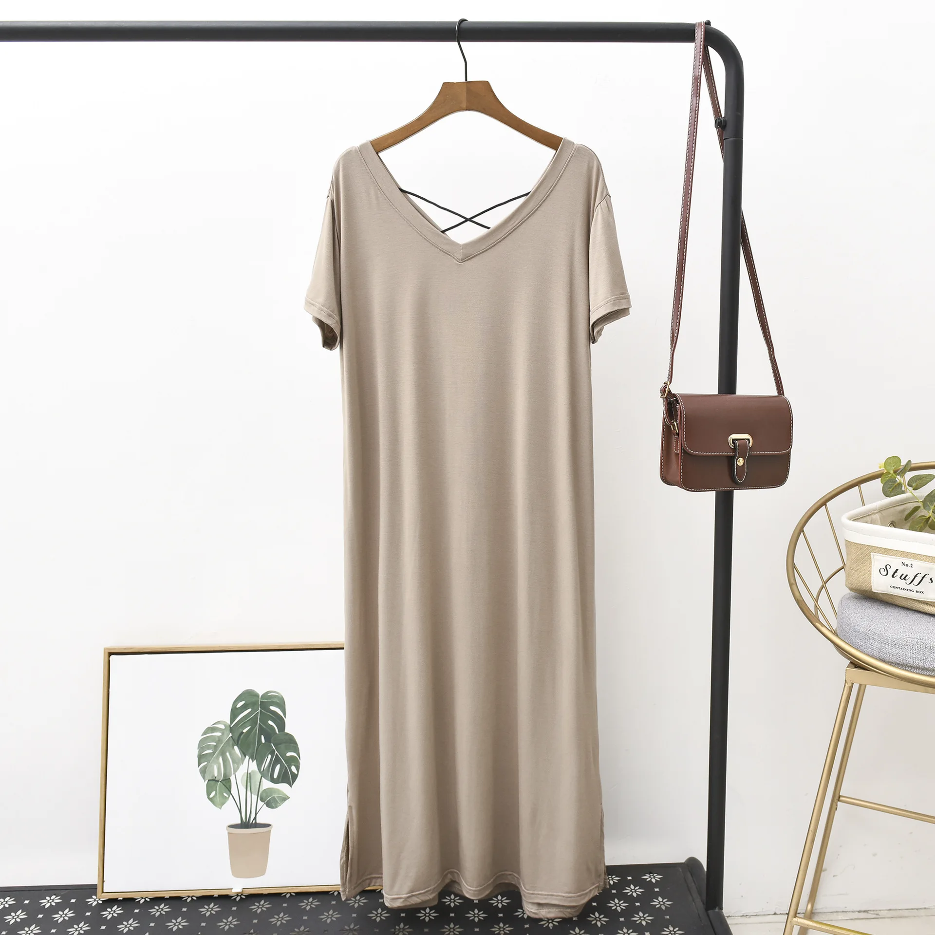 Vestido Mujer New Short Sleeve Modal Night Dress Women Thin Summer Nightwear Sleep Clothes Comfort Loose Sleepwear Nightgowns image 4