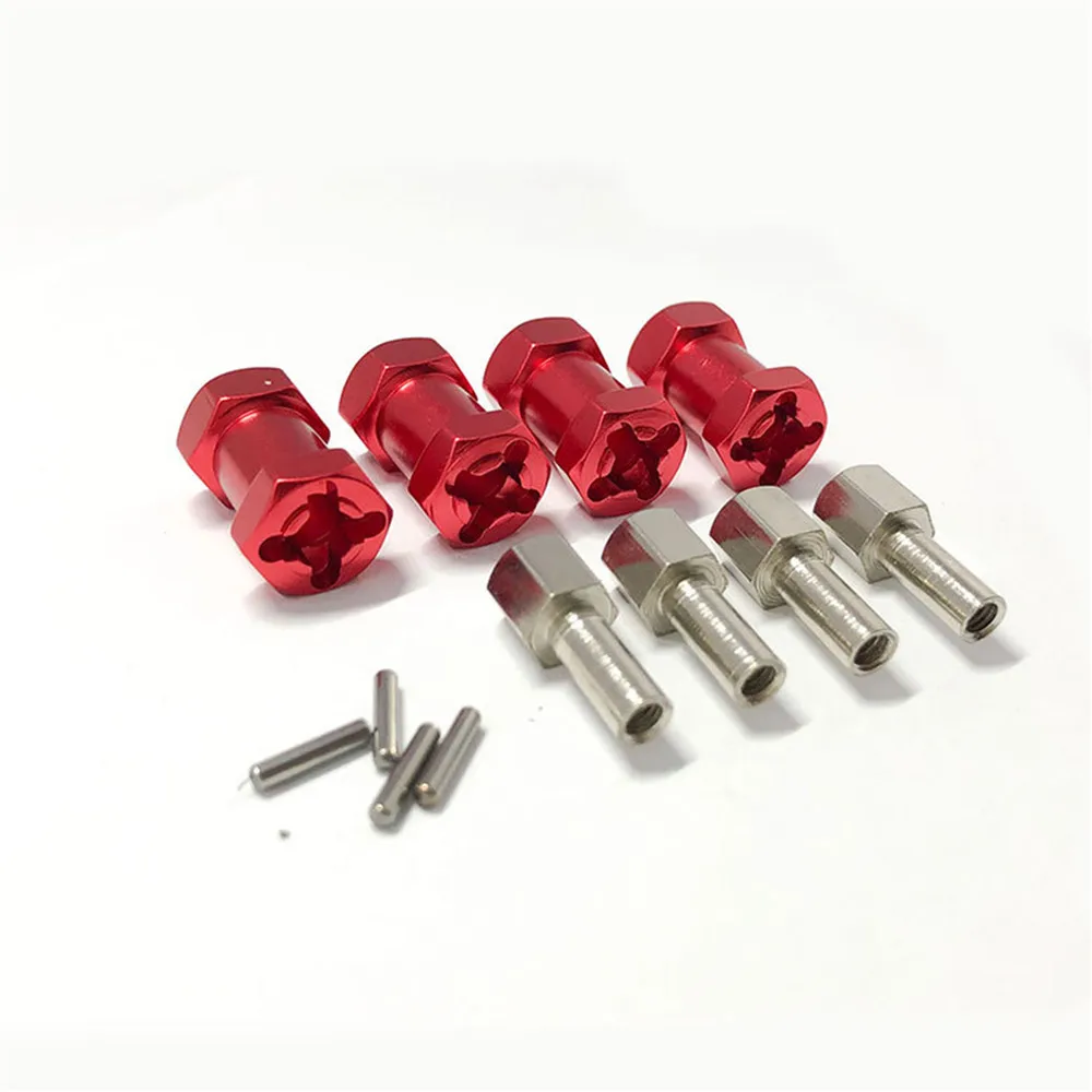 

4pcs 12mm Hex Wheel Extenders 15/20/25mm Extension Combiner Couplers for 1/10 Axial SCX10 D90 AX10 CC01 F350 RC Car Accessories