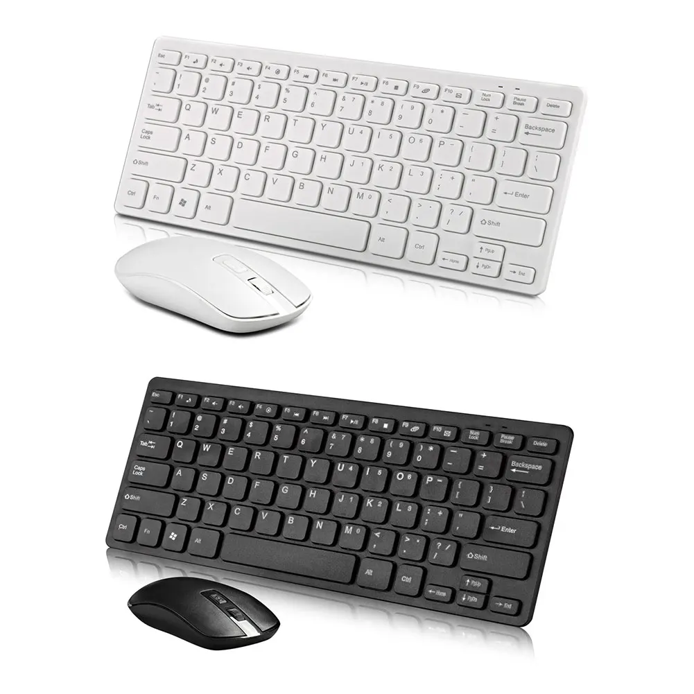 1200DPI 2.4GHz Full Size Thin Compact Design Wireless Ergonomic Keyboard Keypad Mouse Portable Combos for PC Laptop