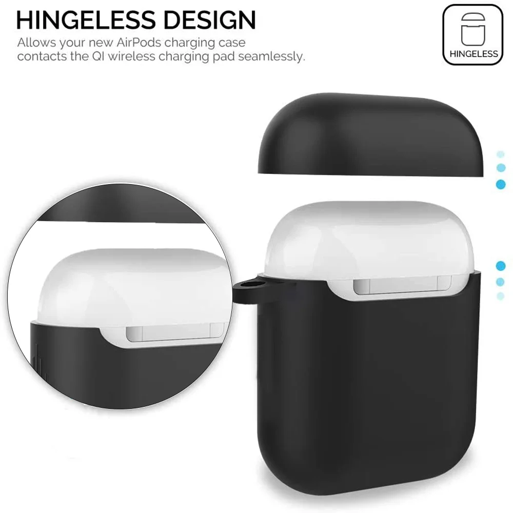 Capas de silicone para airpods 1/2a capa protetora de luxo para fone de ouvido para apple airpods case 1 e 2 sacos de caixa de carregamento à prova