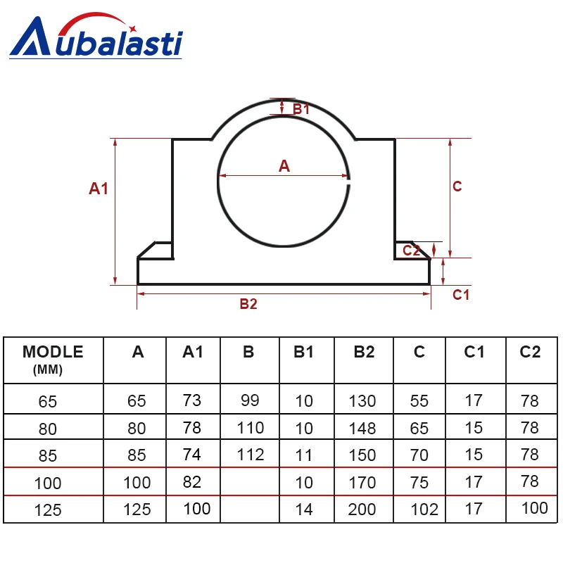 Spindle Clamp D65-100mm Cast Aluminium Bracket of CNC Spindle Motor for CNC Engraving Milling Machine Tool Spindle