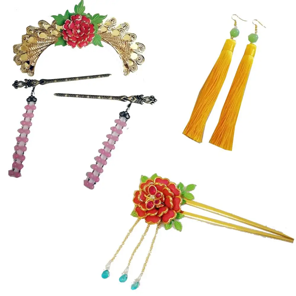 2020 Akatsuki no Yona Cosplay Hairpin Earrings Set