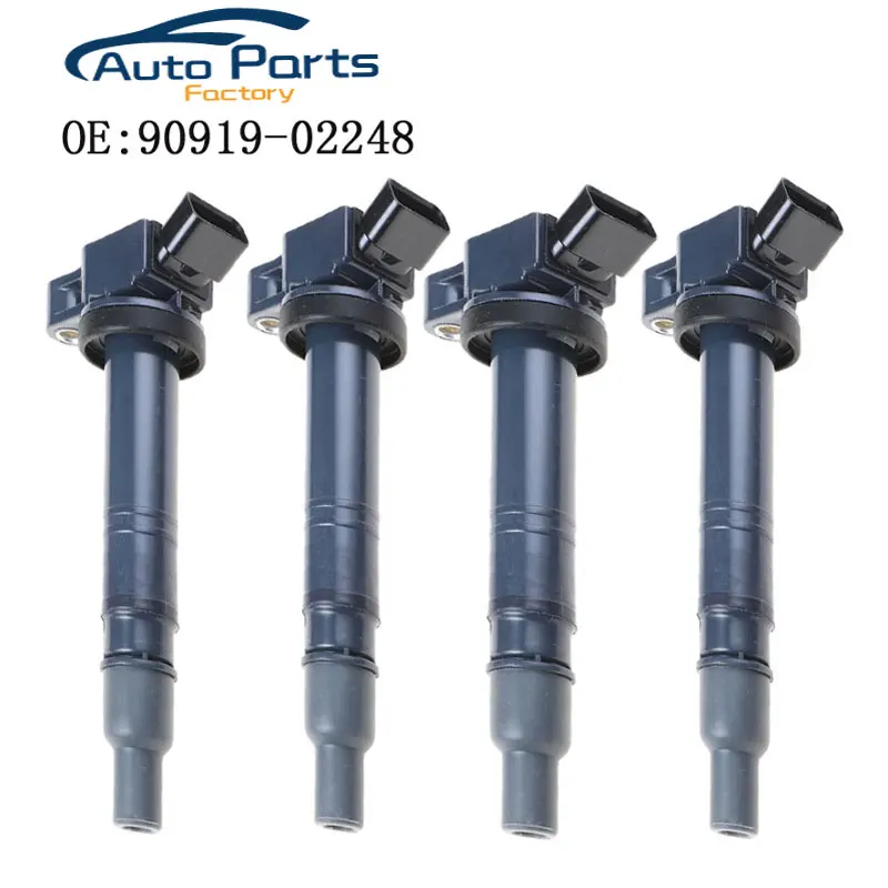 

4PCS New Ignition Coil For Toyota Tacoma Tundra Scion xB Lexus ISF GSF 90919-02248 9091902248 90919-T2008 90919T2008