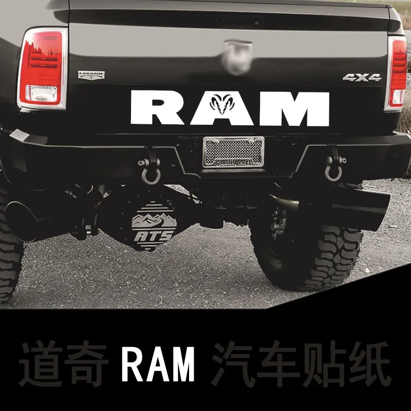 Car Accessories Car Goods For Dodge Ram Head 1500 2500 3500 Trunk Sticker Car Vinyl Decal Stickers Ram Personality Stickers