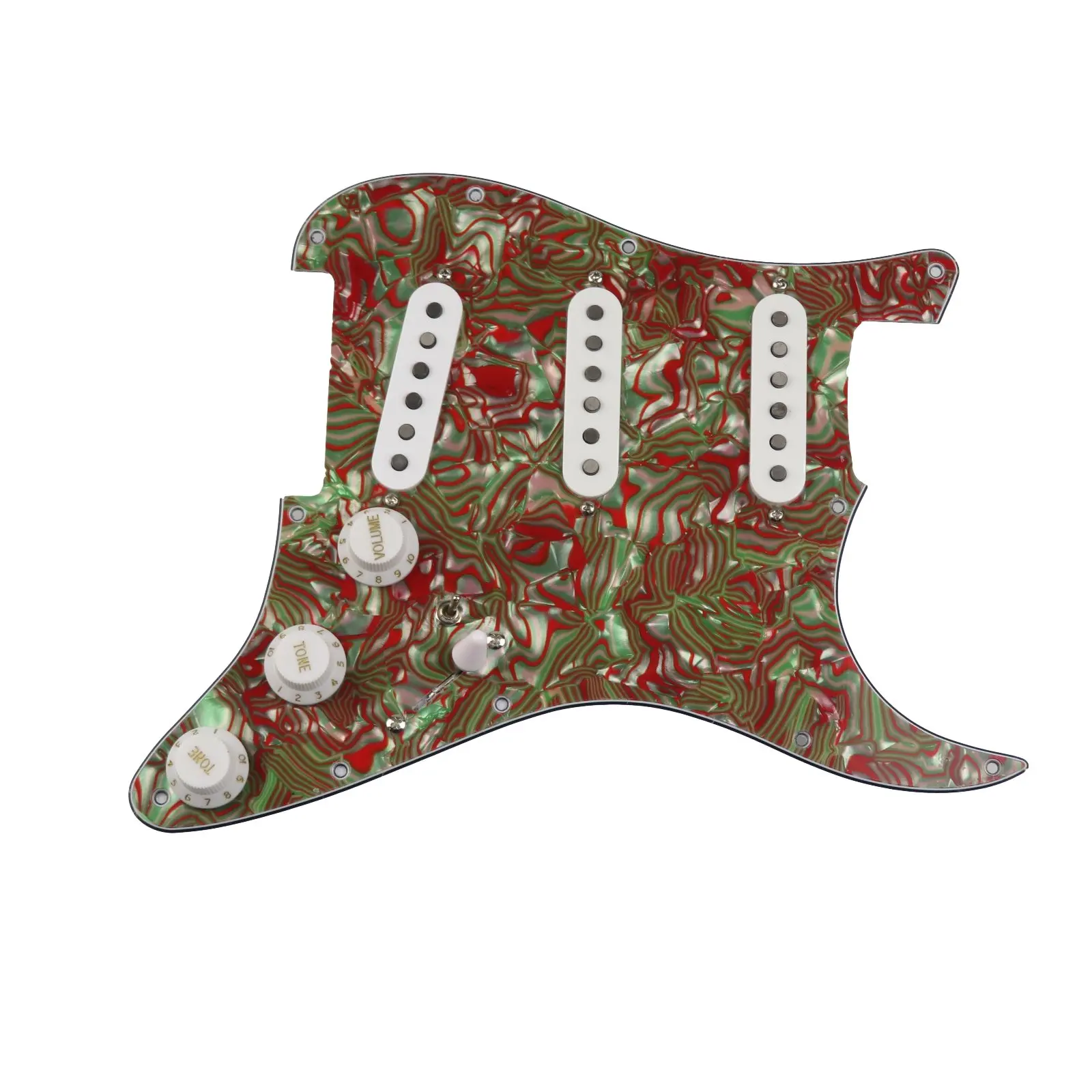 

7-полосные пикапы для гитары pickguard SSS 60s Style, одиночные катушки Alnico 5, проводка