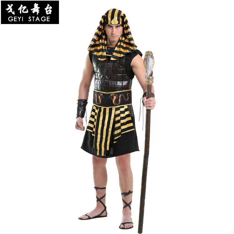 

Adult Man Egypt Pharaoh Costume Performance Egyptian Pharaoh Clothing Costumes for Carnival Halloween Party