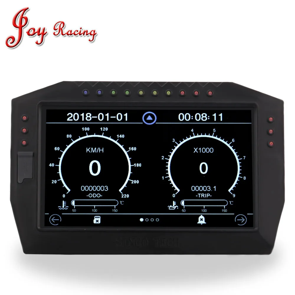 DO909 7inch Race Dashboard 12000rpm Max Rally Gauge SENSOR KIT TFT Multifunctional LCD Screen Display Racing Dash Gauge