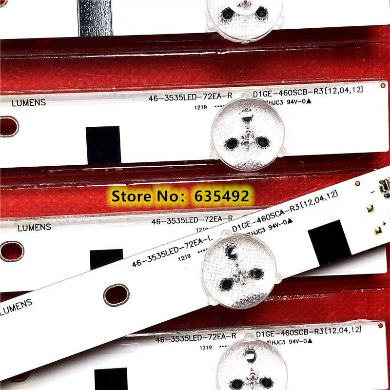 Светодиодная лента 46-3535LED-72EA-L/R D1GE-460SCA-R3 D1GE-460SCB-R3 ForUE46EH5000 UE46EH5030 UN46EH5300 HG46NA578LB HG46NA590LB