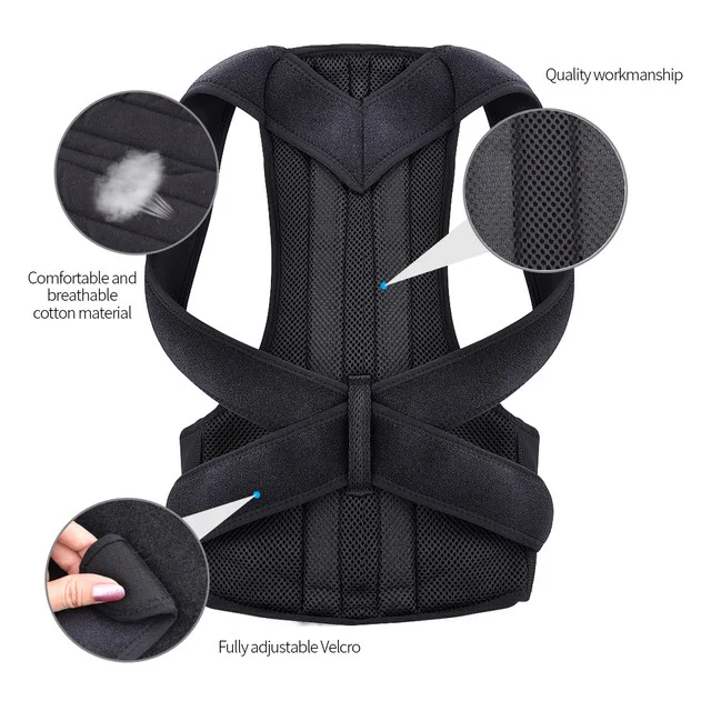 Adjustable Adult Corset Back Posture Corrector Therapy Shoulder Lumbar Brace Spine Support Belt Posture Correction