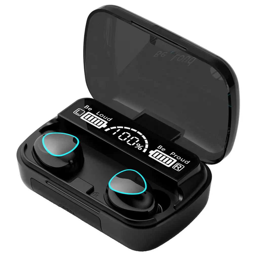 TWS Bluetooth-Compatible 5.1 Earphones 350mAh Charging Box Wireless Headphone 9D Stereo Sports Waterproof Earbuds Headsets