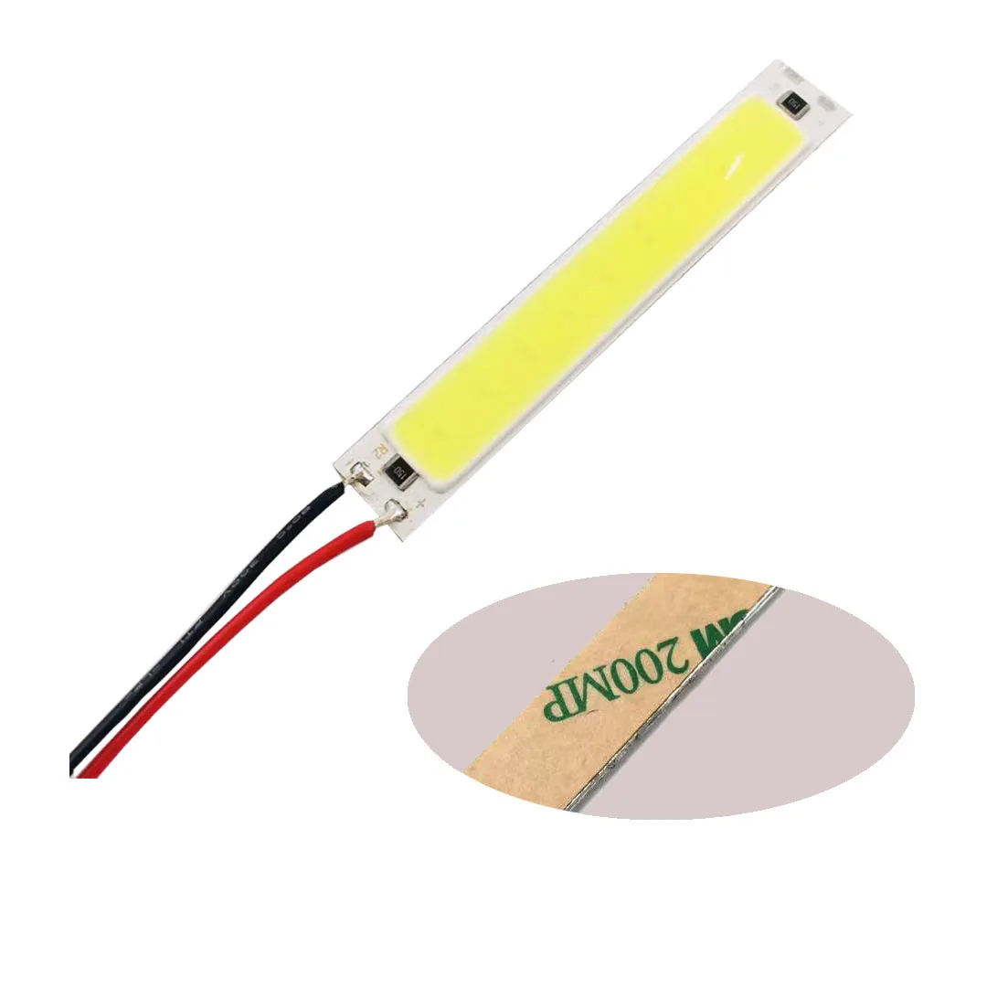 DIY DC12V cob led chips linear strip  lights source for battery directly