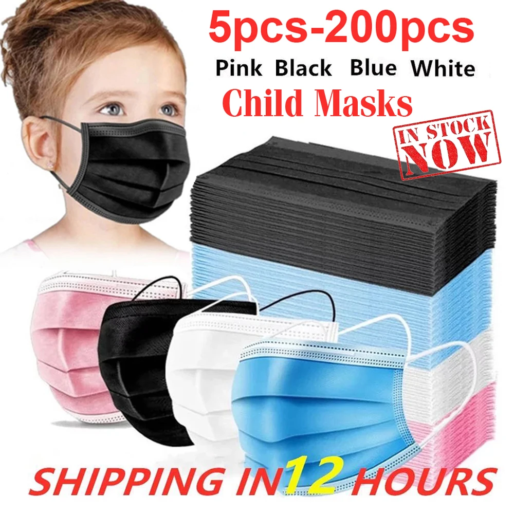 Consegna rapida maschere per bambini usa e getta maschera per bambini mascarillas sicurezza per bambini maschera antipolvere maschera a 3 strati Non tessuta