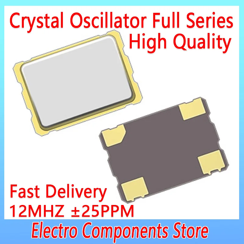 5*7 Patch Active Crystal Oscillator 5070 4P Quartz Constant Frequency Oscillator 4Pin 7050 12MHZ 2.25V-5.5V ±25PPM 5*7MM