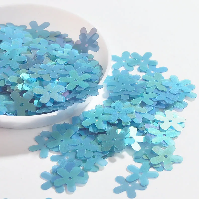 10g Matte Denim Blue Sequin Flower Plum Star Shell Shape Sequins Paillettes Wedding Confetti DIY Handcraft Sewing Accessories