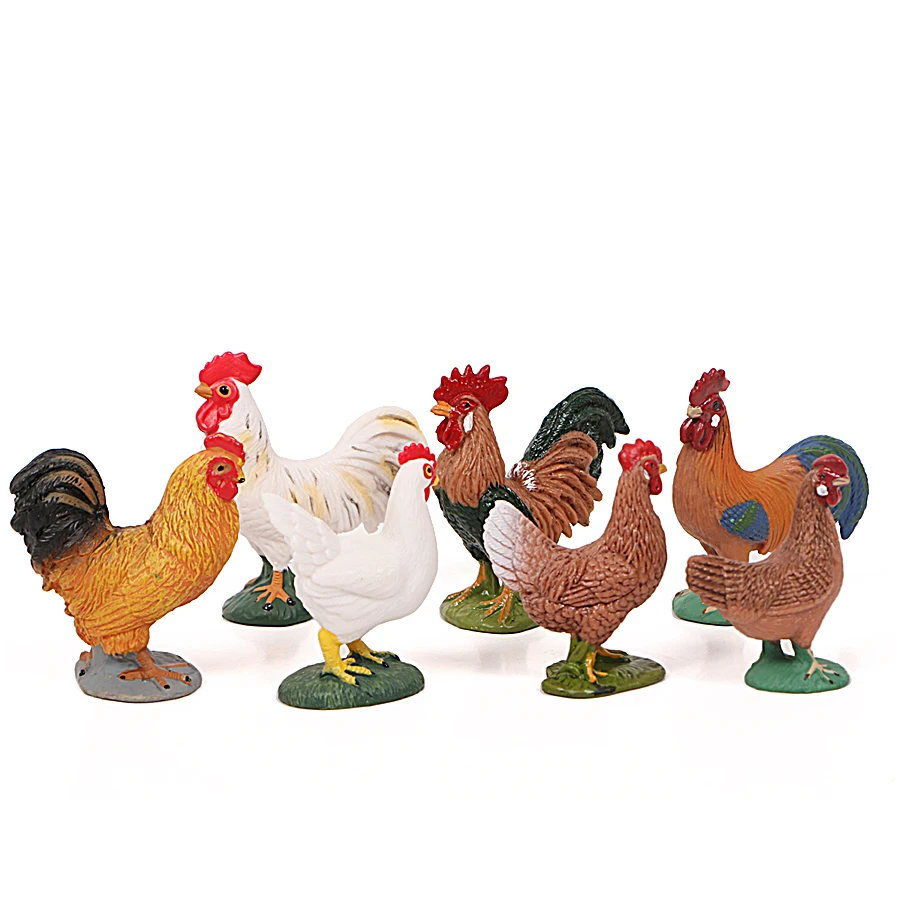 Animals Growth Cycle Chick Hen Life Cycle Plastic PVC Model Set Action Figures Simulation Chicken Model Educational Kids Toy