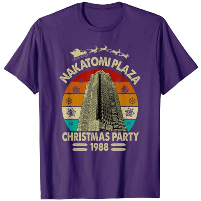 Funny-Nakatomi-Plaza Christmas Party 1988 Xmas Holiday T-Shirt Graphic Tee for Kids and Adults