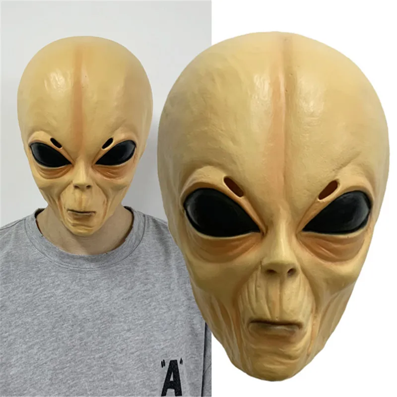 

Halloween Dress Up Party Cosplay Alien Mask Halloween Alien Mask Horror Headgear Ufo Props Masquerade Costume Props