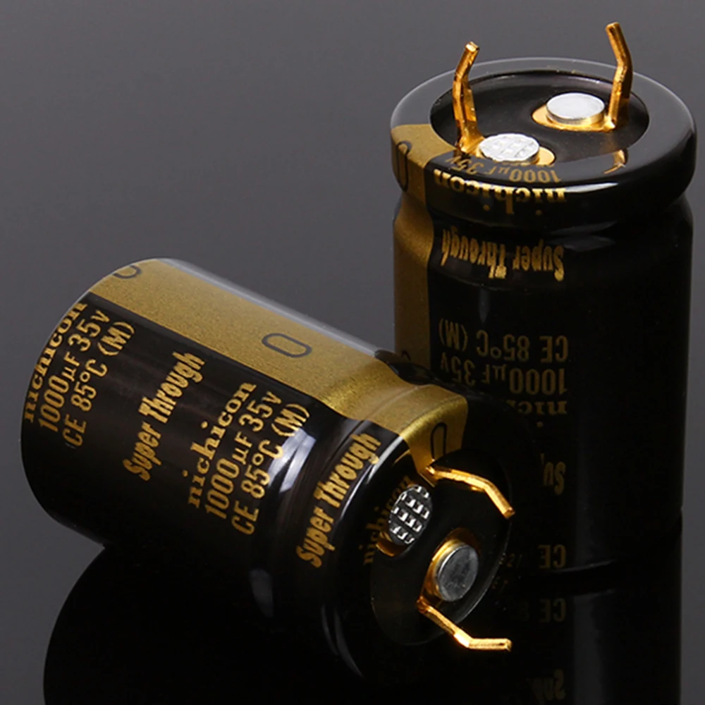 2pcs 1000UF 35V 20x30mm Pitch 10mm KG Super Through 35V/1000uf Electrolytic Capacitor with Gold-plated Copper Feet