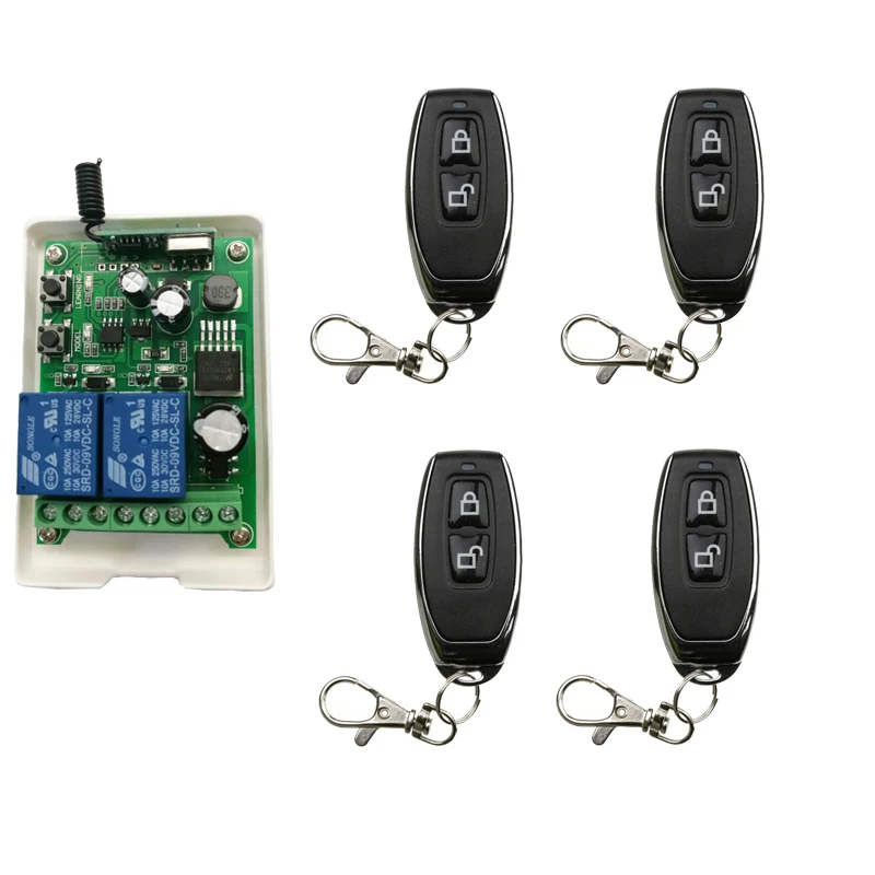 315MHz 433MHz DC 12V 24V 36V 48V  2 Channel Wireless RF Remote Control Switch Transmitter+ Receiver Relay Switch Module