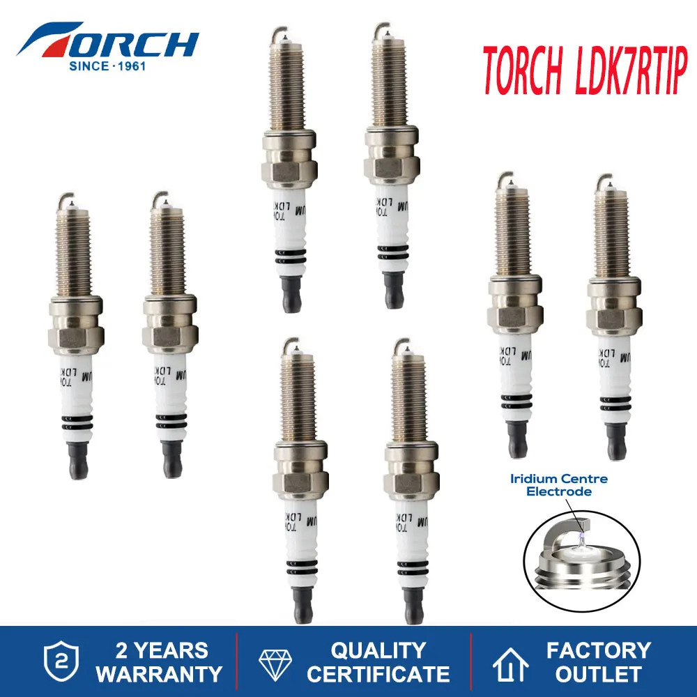 4-8PCS Iridium Platinum Spark Plugs Torch LDK7RTIP Replace for LKR7BIX-P LKR7BIXP LKR7BI8 LKR7B9 SUZUKI 09482-00607 0948200607