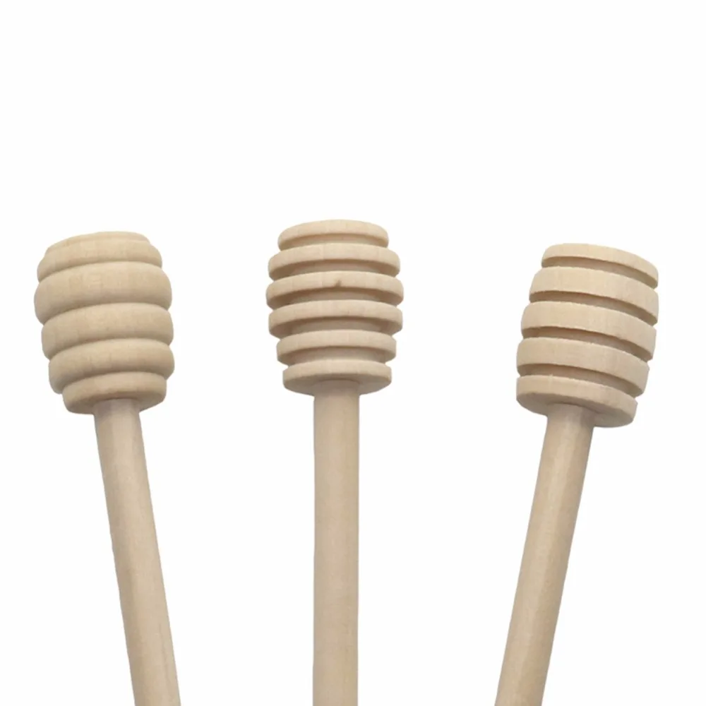 

6 Pcs Wooden honey Stirring Stick Honey Stir Bar Mixing Handle Jar Spoon Stirring Rod Apiculture Beekeeping Beekeeper Equipment