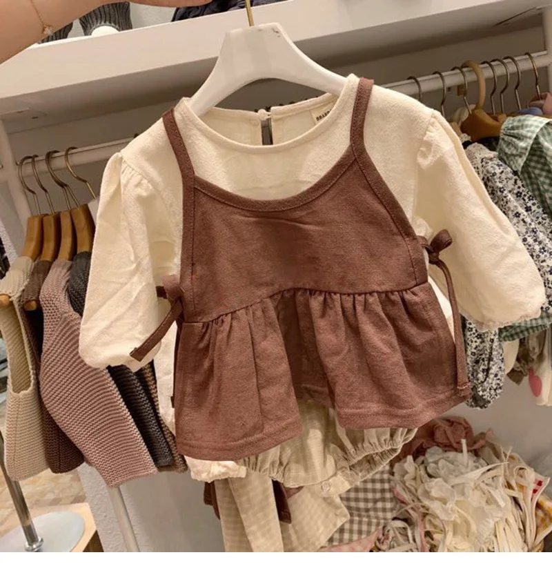 2026 Herbst Babykleidung 2-teiliges Set Geschwisterkleidung Baby Mädchen Body Große Schwestern Kleid Kleinkind Anzug – Detail 17