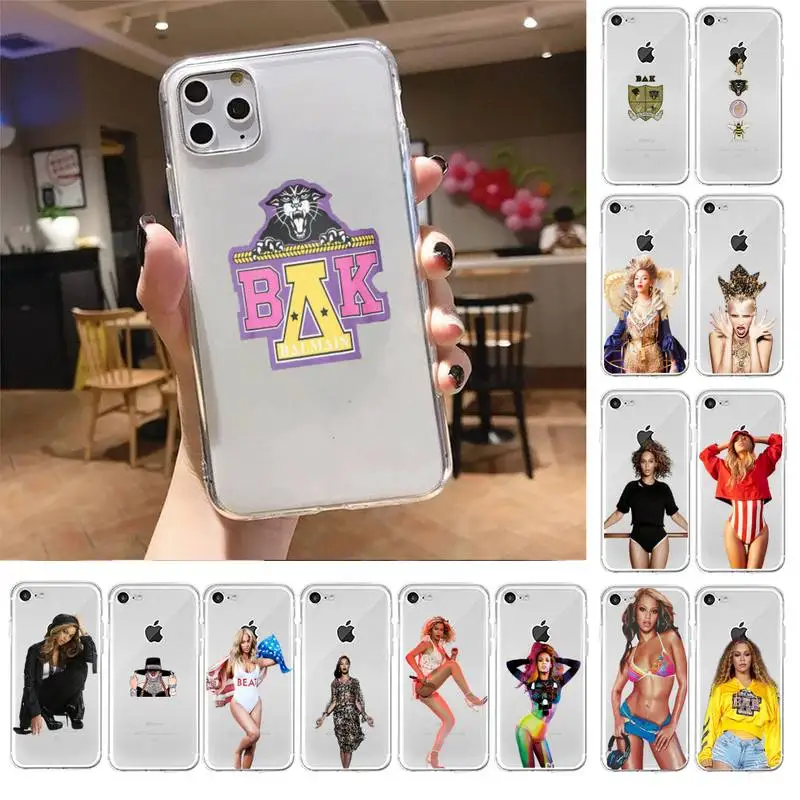 

Beyonce Phone Case For iPhone X XS MAX 6 6s 7 7plus 8 8Plus 5 5S SE 2020 XR 11 11pro max Clear funda Cover