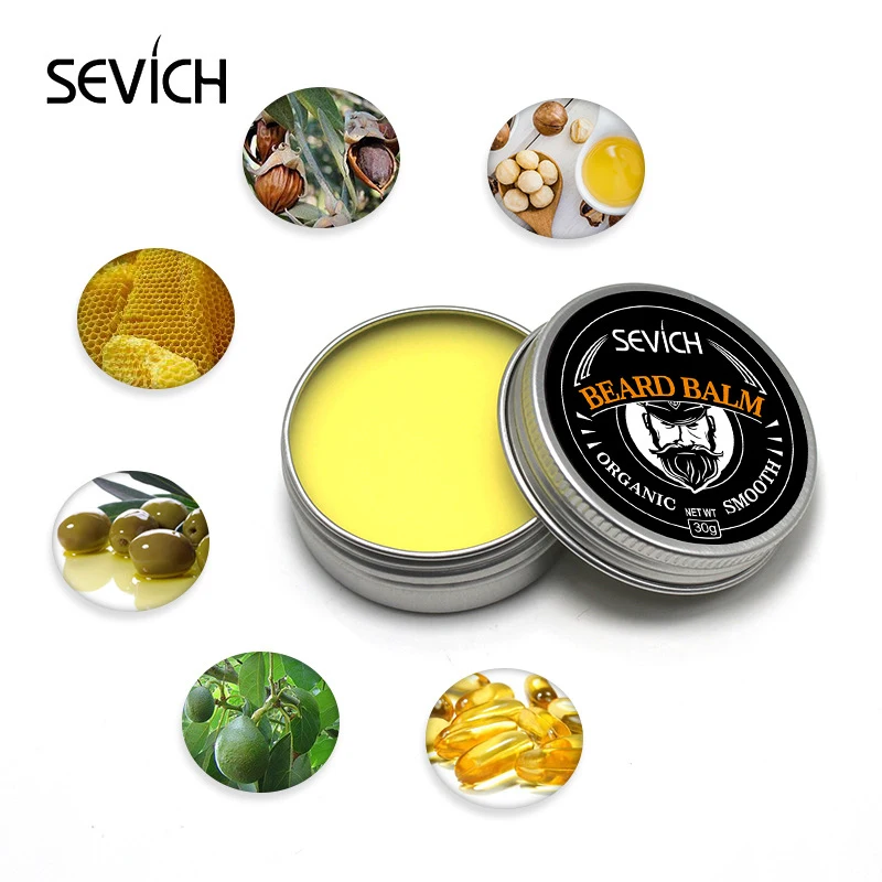 30/60g Men\'s Beard Care Cream Plant Dense Tough Beard Balm  Smooth Promote Growth Lubrication Воск Для Бороды TSLM1