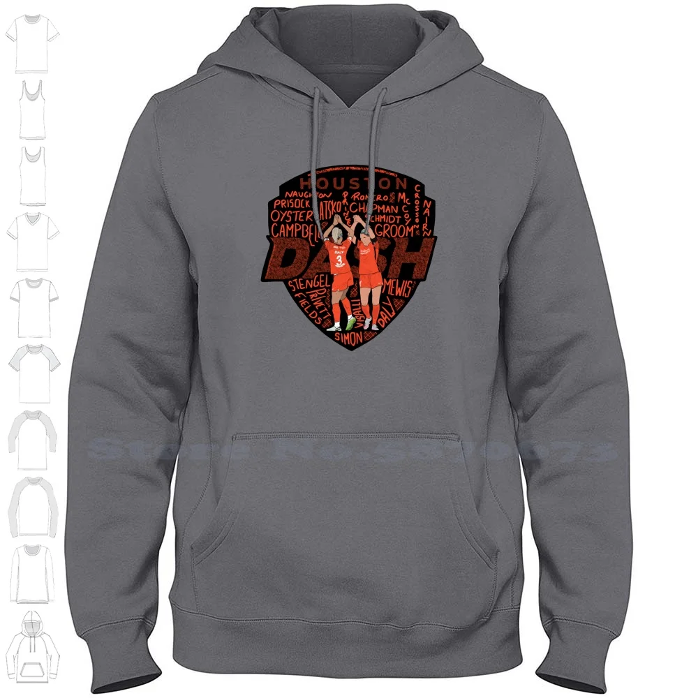 Houston Dash Nwsl 100% Cotton Hoodie T-Shirt Rachel Daly Mewis Groom Simon Schmidt Stengel Oyster Fields Dashtfon Dash On Rach