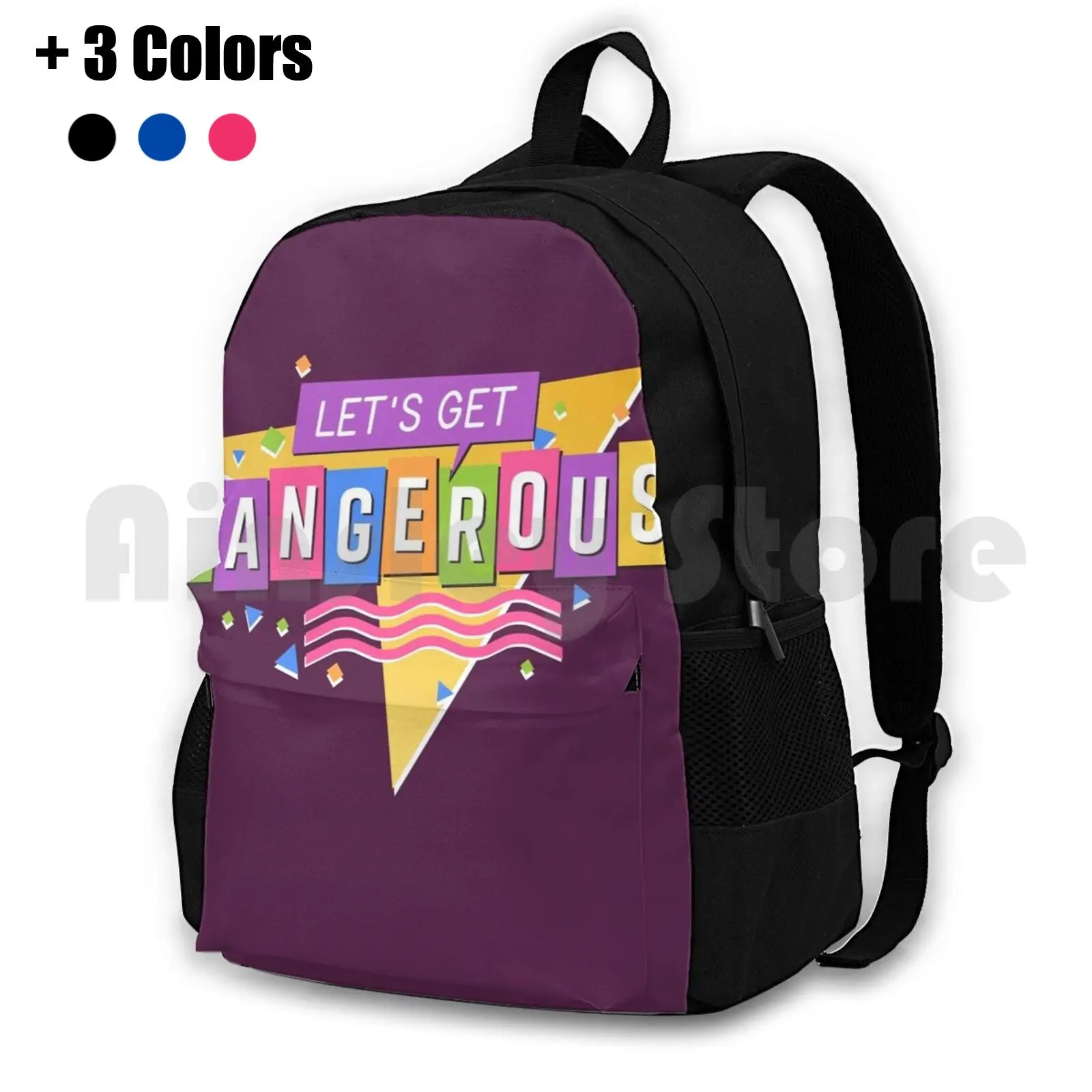 Let's Get Dangerous Outdoor Hiking Backpack Riding Climbing Sports Bag Afternoon Superhero Cartoons