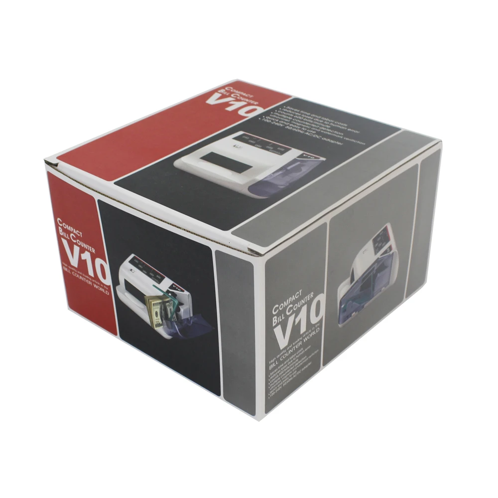 V10  Portable  Money Counting Machine Fake  Bankenotes Detection Cash Counter