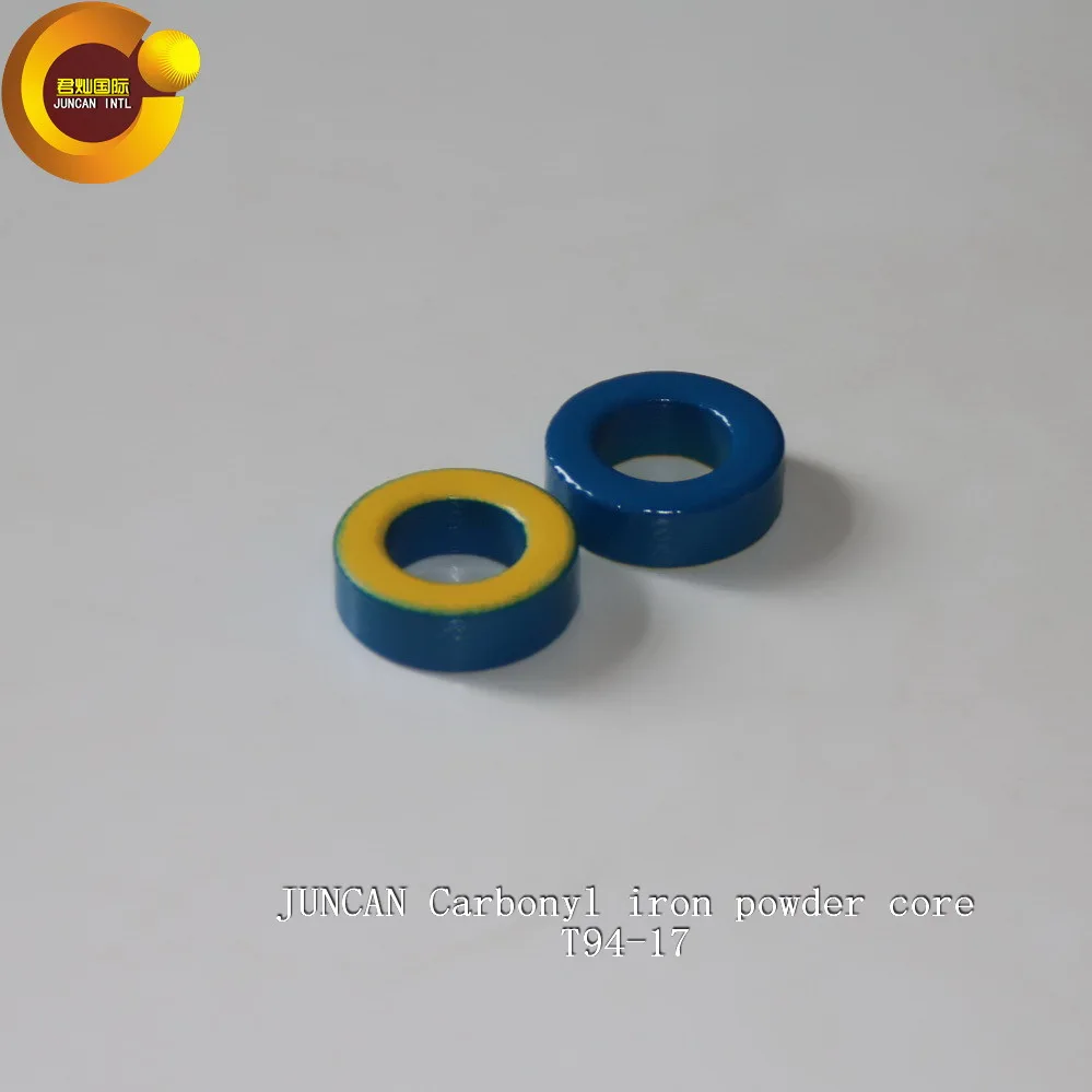 

T94-17 High Frequency RF Carbonyl Iron Powder Cores OD 27 ID 17 HT 8 AL:2.9nH/N2 Blue and yellow