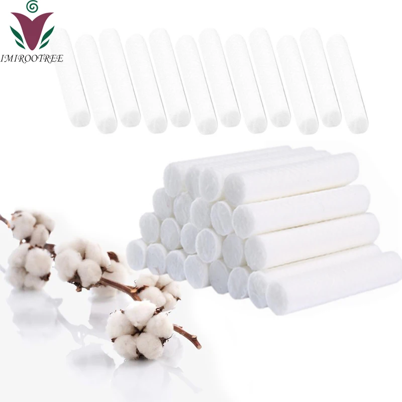 200 Cái/lốc Thay Thế Chất Lượng Cao Polyester Bấc, Tinh Dầu Cotton Bấc 8X51Mm Cho Nhựa Mũi Dụng Cụ Hít Đất