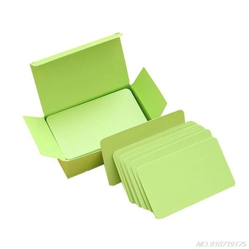 100 Memory Cards Blank DIY Green Word Cards Net Small Memo Pad Blocks Memorandum Note Blank Word Cards D08 20 Dropship