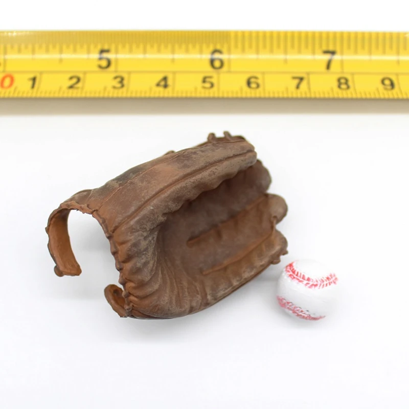 1/6 Scale Soldier Model Mitten Baseball Glove Baseball Set Prop for 12