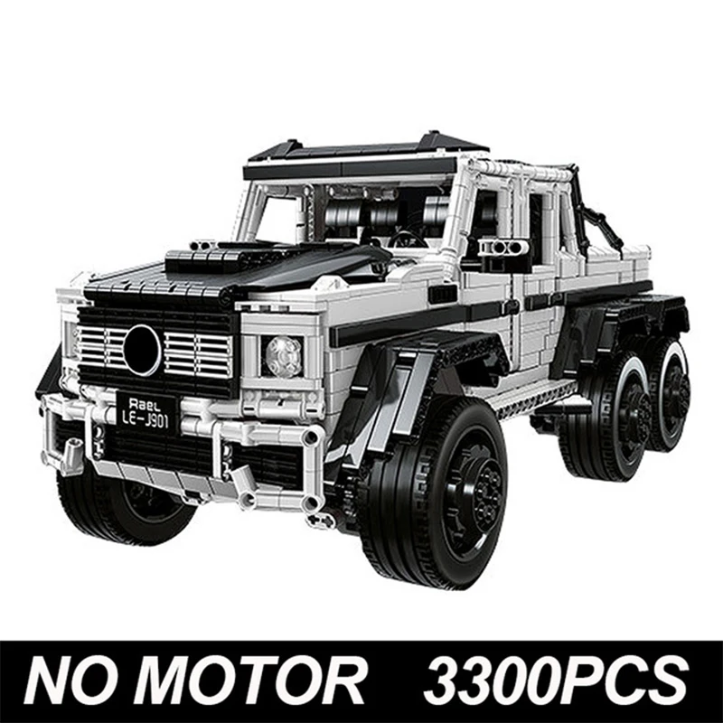 2019 Scale 1:8 Banz AMG G63 6X6 호환 MOC 빌딩 블록 벽돌 교육 완구 소년을위한 생일 Gfits