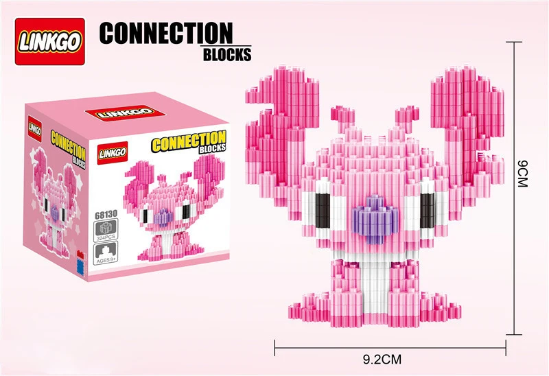 Bloques de construcción mágicos de Pikachu para niños, juguetes de bloques de montaje de figuras de Stitch de conexión, Mini Pokemon, 608 +, piezas